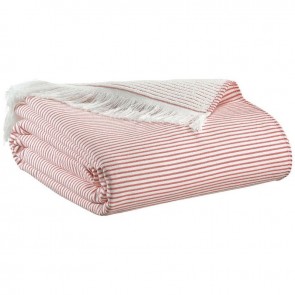 BEACH TOWEL VIVARAISE LULU DUO COQUELICOT 180x180 100% COTTON