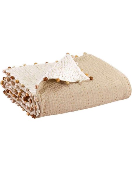 THROW VIVARAISE GASTOUNET VIVARAISE SIENNE 180x180 100% COTTON