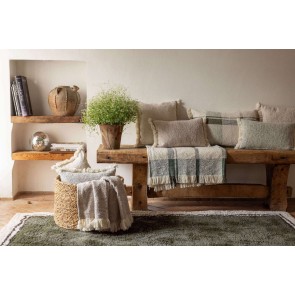 THROW JANE VIVARAISE NEIGE 130x160 84% RECYCLED POLYESTER 16% COTTON 2