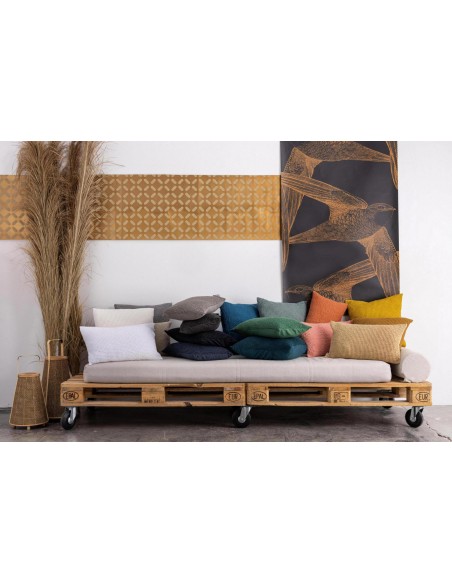 BED COVER VIVARAISE MAIA CARBONE 260x260 100% RECYCLED COTTON