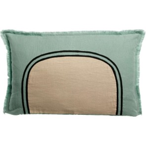 CUSHION VIVARAISE LALY BICOLORE OPALINE 40x65 50% LINEN 50% COTTON