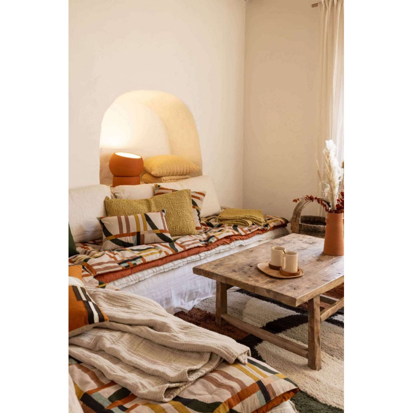 THROW VIVARAISE NAEL CHAMBRAY MULTICO 135x200 100%COTTON