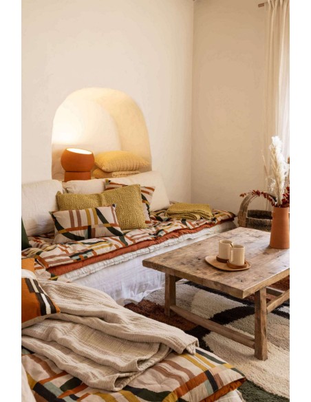 THROW VIVARAISE NAEL CHAMBRAY MULTICO 135x200 100%COTTON