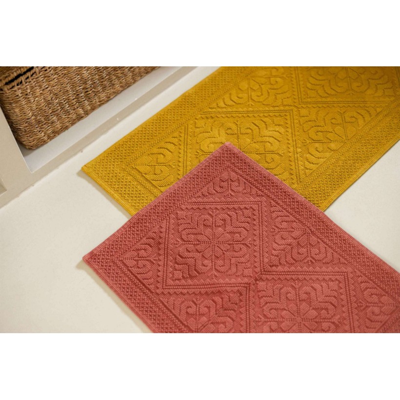 BATHMAT VIVARAISE ENZO SAFRAN 54x64 100% COTTON
