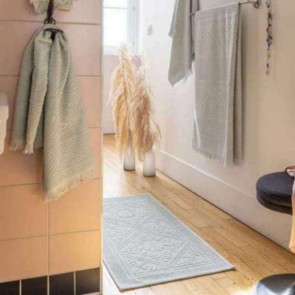 BATHMAT VIVARAISE ENZO JADE 54x110  100% COTTON 2