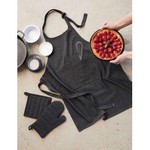 KITCHEN APRON WINKLER DAVIS NOIR 85X72 100% COTTON 2