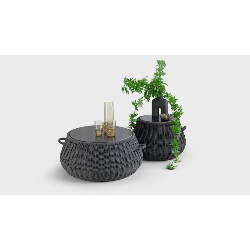 TABLE ISTRO S 02 BEIGE WITH WHITE CERAMIC TOP 60x40CM