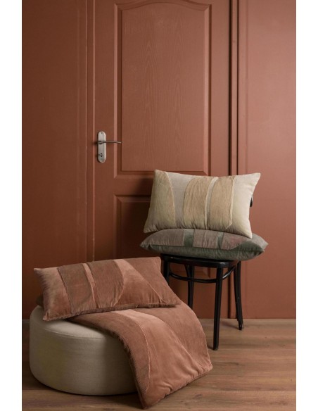 CUSHION VIVARAISE FARA COTELE BOIS DE ROSE 40x65 100% VELVET COTTON