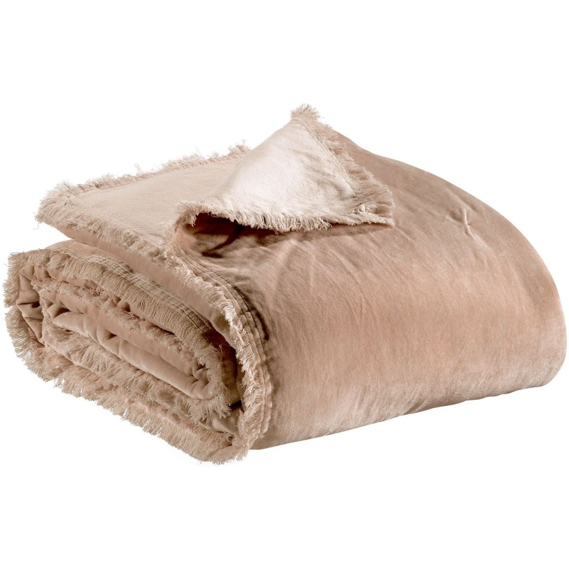 ΥΠΕΡΔΙΠΛΟ ΠΑΠΛΩΜΑ VIVARAISE FARA TAUPE 260X260 100% ΒΑΜΒΑΚΕΡΟ ΒΕΛΟΥΔΟ