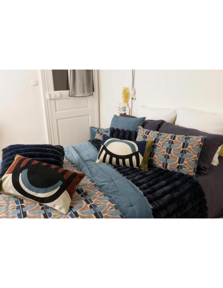 BED COVER VIVARAISE ALICE MARINE 180x260 100% POLYESTER