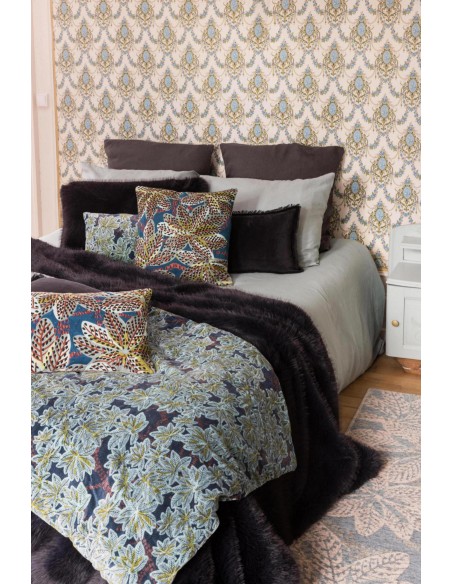 ΜΑΞΙΛΑΡΙ VIVARAISE ARIANE PETROLE 45x45 100% ΒΑΜΒΑΚΙ