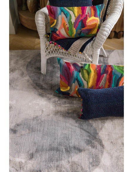 RUG VIVARAISE ALOYSE ACIER 160x230 100% RECYCLED POLYESTER