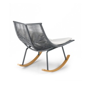 OUTDOOR ROCKER CHAIR DRASTIS 03 95x99x97 ALLUMINIUM - ROPE 2