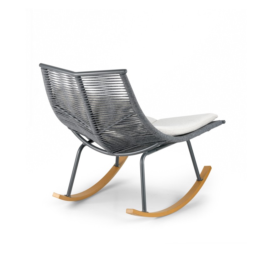 OUTDOOR ROCKER CHAIR DRASTIS 03 95x99x97 ALLUMINIUM - ROPE