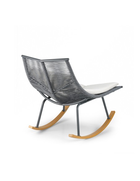 OUTDOOR ROCKER CHAIR DRASTIS 03 95x99x97 ALLUMINIUM - ROPE