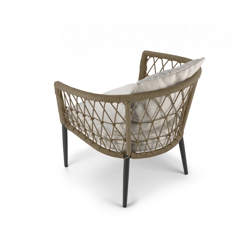 LOUNGE CHAIR MYRTOS 04 BEIGE 70x65x75 ALUMINIUM
