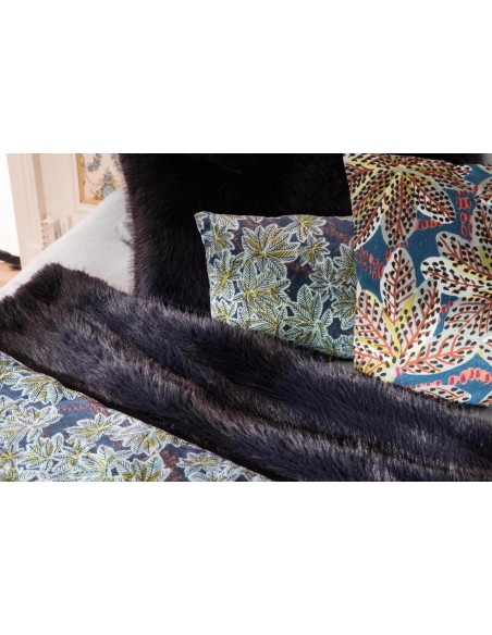 SOFA BLANKET VIVARAISE NOLAN CAVIAR 130x170 100% RECYCLED POLYESTER