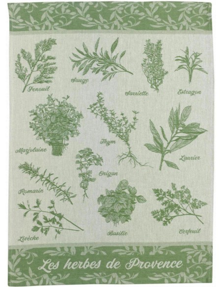 ΠΕΤΣΕΤΑ ΚΟΥΖΙΝΑΣ WINKLER HERBES DE PROVENCE VERT 50x70 100% ΒΑΜΒΑΚΙ