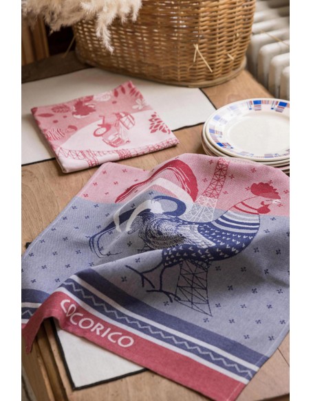 KITCHEN TOWEL WINKLER COCORICO MULTI 50x70 100% COTTON