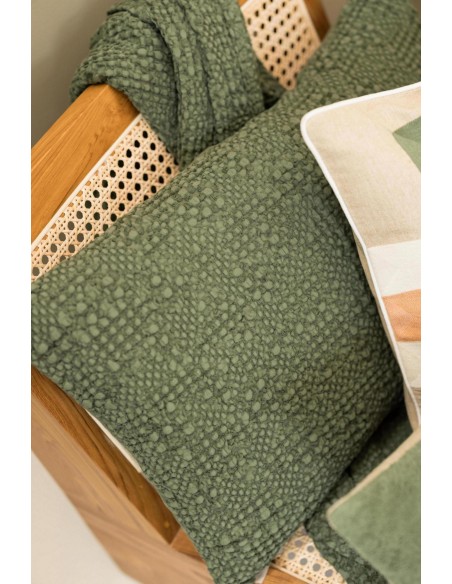 BED COVER VIVARAISE TANA OLIVE 240×260 100% COTTON