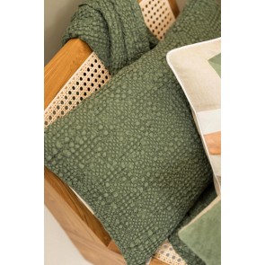 CUSHION VIVARAISE TANA OLIVE 40×65 100% COTTON 2