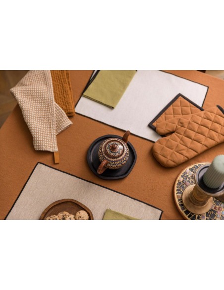 ΤΡΑΠΕΖΟΜΑΝΤΗΛΟ WINKLER GRACE CARAMEL 140x250 100% ΒΑΜΒΑΚΙ