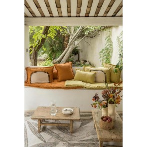 ΑΝΩΣΤΡΩΜΑ ΚΑΝΑΠΕ VIVARAISE LALY GOLD 85x200 50% ΛΙΝΟ 50% ΒΑΜΒΑΚΙ 2