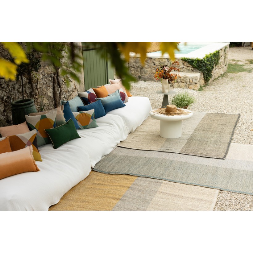 ΧΑΛΙ VIVARAISE KARAN CARBONE 200x290 80% SEAGRASS 20% ΒΑΜΒΑΚΙ