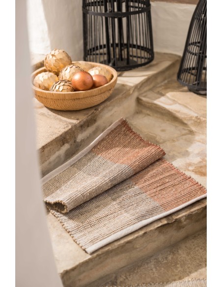 ΧΑΛΙ VIVARAISE KARAN TERRACOTTA 160x230 80% SEAGRASS 20% ΒΑΜΒΑΚΙ