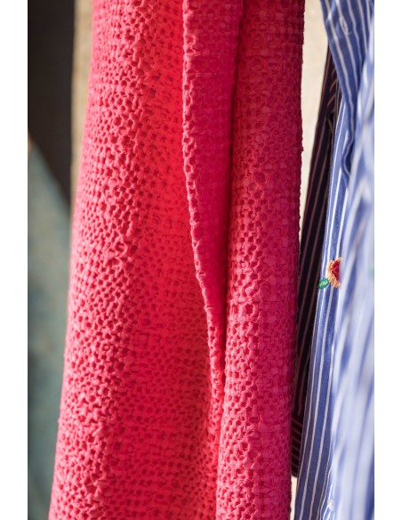 THROW VIVARAISE TANA FRAMBOISE 140X200 100%COTTON
