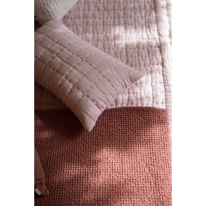THROW VIVARAISE MAIA TERRACOTTA 140x200 100% RECYCLED COTTON 2