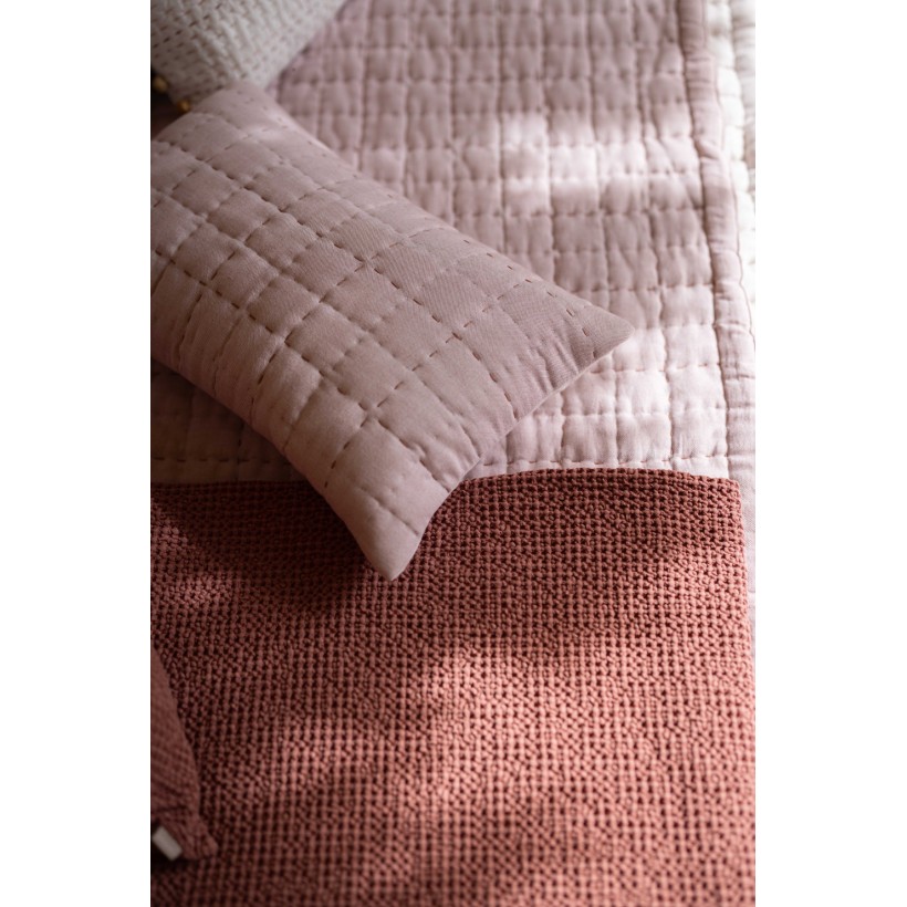 THROW VIVARAISE MAIA TERRACOTTA 180x260 100% RECYCLED COTTON