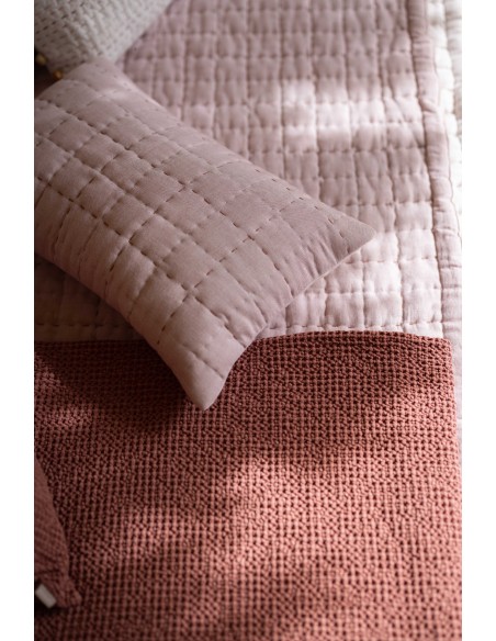 BED COVER VIVARAISE MAIA TERRACOTTA  240×260 100% RECYCLED COTTON
