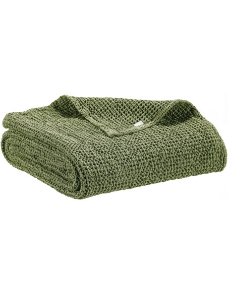 THROW VIVARAISE MAIA EUCALYPTUS 140x200 100% RECYCLED COTTON