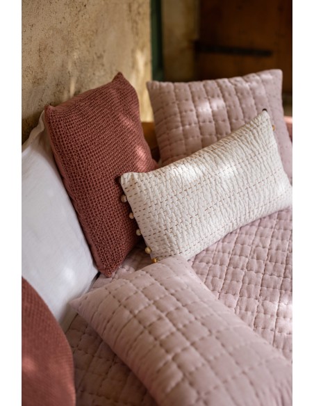 BEDCOVER VIVARAISE CAMBRA TERRACOTTA 180x260 100% COTTON