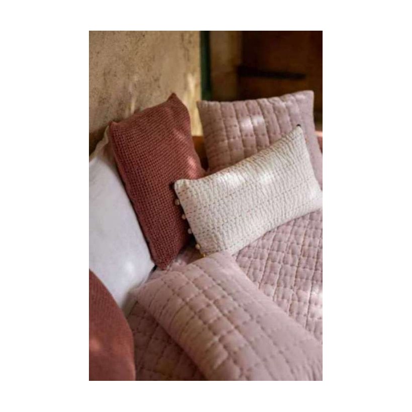BEDCOVER VIVARAISE CAMBRA TERRACOTTA 240x260 100% COTTON
