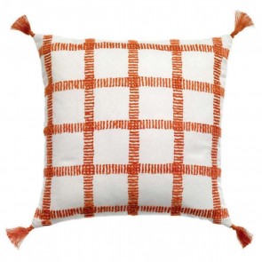 CUSHION VIVARAISE DIANA CARREAUX MARMELADE 45x45 55% COTTON 45%LINEN