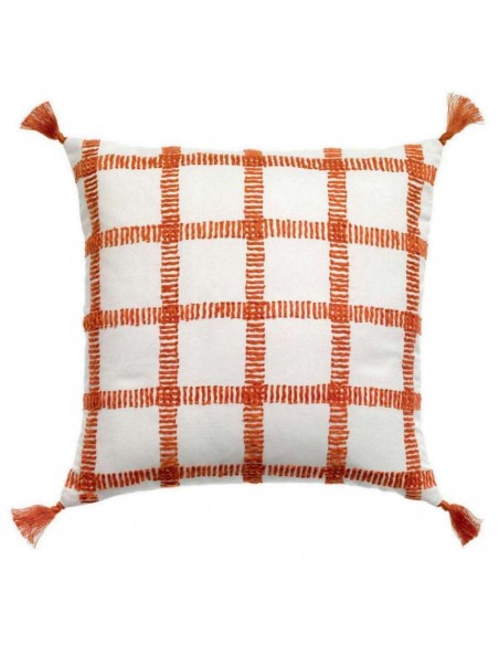 CUSHION VIVARAISE DIANA CARREAUX MARMELADE 45x45 55% COTTON 45%LINEN
