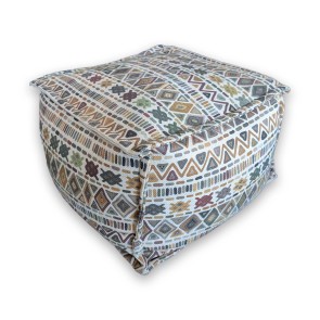 POUF ΕΘΝΙΚ 55x55x30 70%VISCOSE - 30%LINO