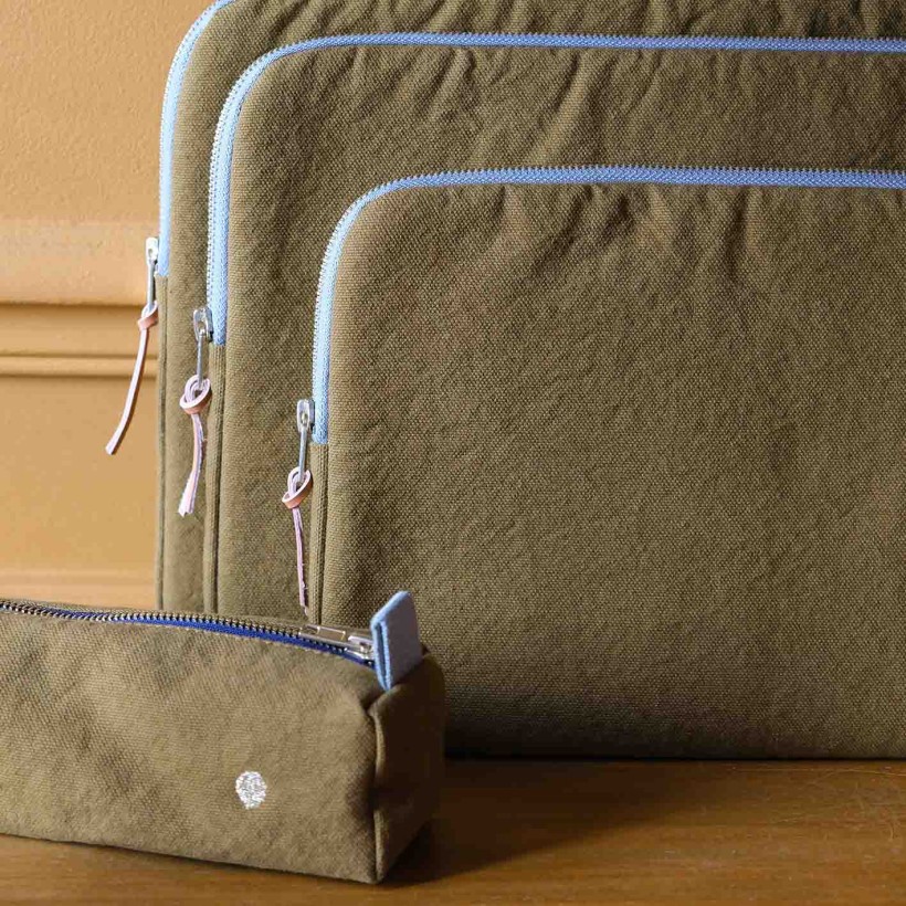 PENCIL CASE LA CERISE IONA NUTS ORGANIC COTTON