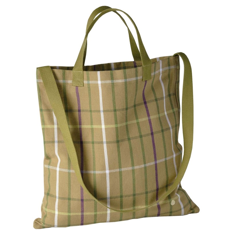 ΤΣΑΝΤΑ LA CERISE SCOTTY ΚΙΤΡΙΝΟ ΚΑΡΩ 38x38 ΑΠΟ ΟΡΓΑΝΙΚΟ ΒΑΜΒΑΚΙ