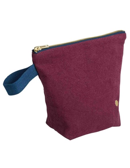 TOILETRY BAG LA CERISE IONA WINE 22x18 ORGANIC COTTON
