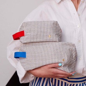 TOILETRY BAG LA CERISE CUBE STYLO ROUGE 15.50x10 ORGANIC COTTON 2