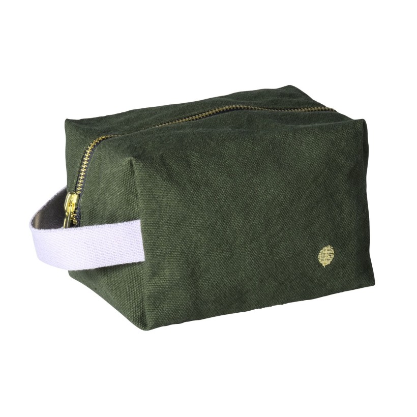 TOILETRY BAG LA CERISE CUBE IONA KALE 15.50x10 ORGANIC COTTON