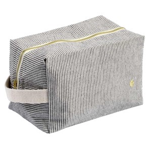 TOILETRY BAG LA CERISE CUBE FINETTE CAVIAR  22x14 ORGANIC COTTON