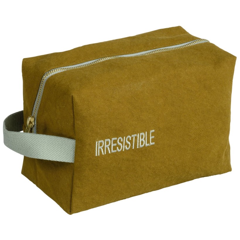 TOILETRY BAG LA CERISE CUBE IRRESISTIBLE NUTS  BRODE 22x14 ORGANIC COTTON