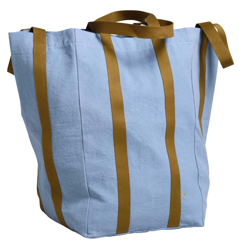 ΤΣΑΝΤΑ MAXI POPPINS  IONA ΜΠΛΕ 33x48x33 ΑΠΟ ΟΡΓΑΝΙΚΟ ΒΑΜΒΑΚΙ