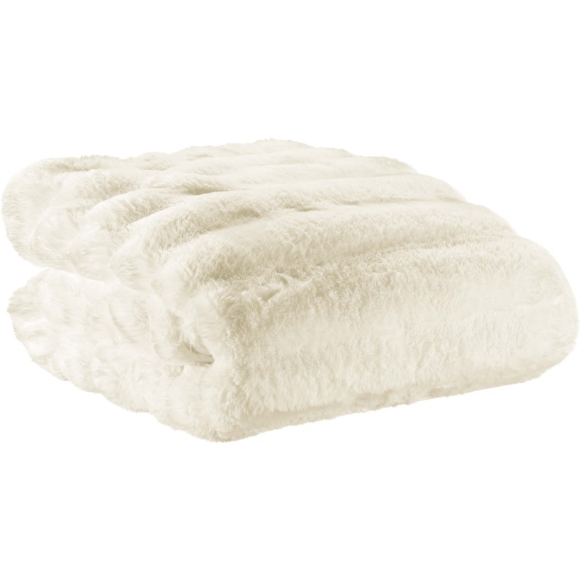 THROW VIVARAISE ASTRID NEIGE 140X180 100% POLYESTER