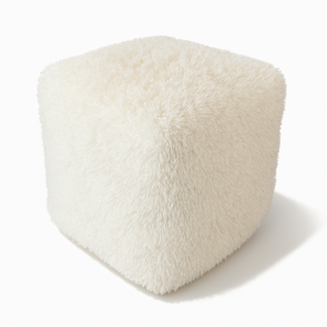 FUR POUFF CORDERITO CREAM 40x40xH40