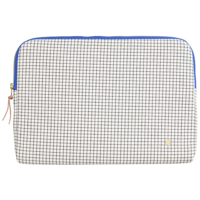 LAPTOP SLEEVE STYLO BLEU 34x25 ORGANIC COTTON